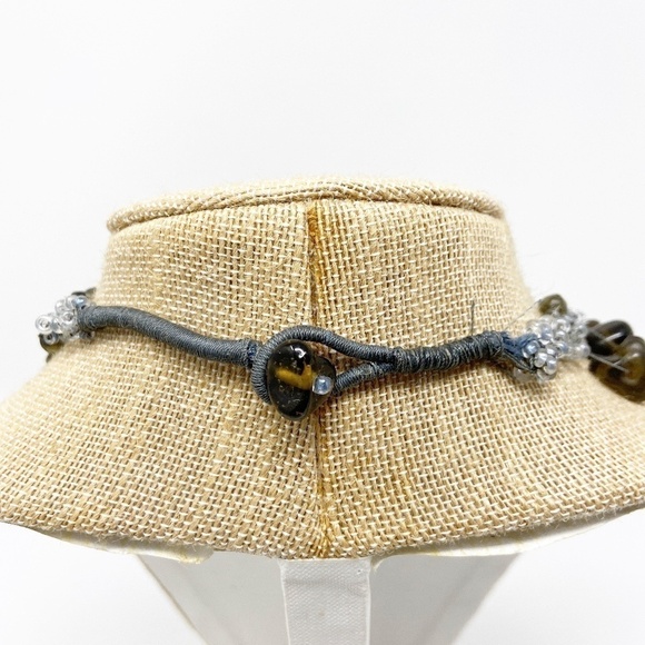 Brown & Blue Beaded Necklace - Picture 4 of 7